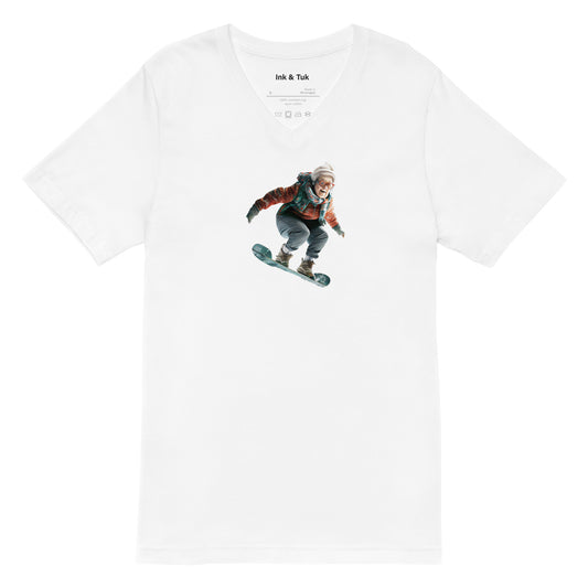 T-shirt Col V - Ready for backflip